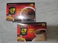 G7 純黑即溶咖啡 Pure black instant coffee。每盒 2g x 15 包。越南 Vietnam。無糖、無奶。保質期 2 年。mfg. 2024.12.2 。exp. 2026.