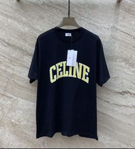 正品⭐️  Celine 特別效果撕烈logo 印花T恤