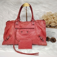 Balenciaga 巴黎世家 紅色機車包 大號