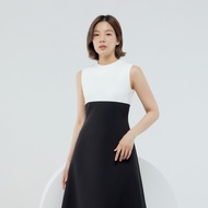 DOTLINEPLAIN / RUBBER BLOCK DRESS - 2 COLORS