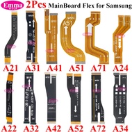 EmmaHelp 2Pcs Kabel Fleksibel Papan Utama Motherboard Dock Untuk A21 A22 A32 A41 A51 A71 A32 A52 A72