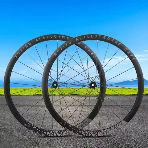 RUJIXU 700C Ratchet 36T deep 30/35/38/41mm wheel ultrasound Light road bicycle disc brake wheelset a