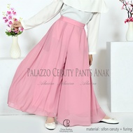 Kulot Anak Perempuan Panjang Umur 6 8 10 12 tahun Model Payung Lebar Palazzo Sifon Chiffon Ceruty