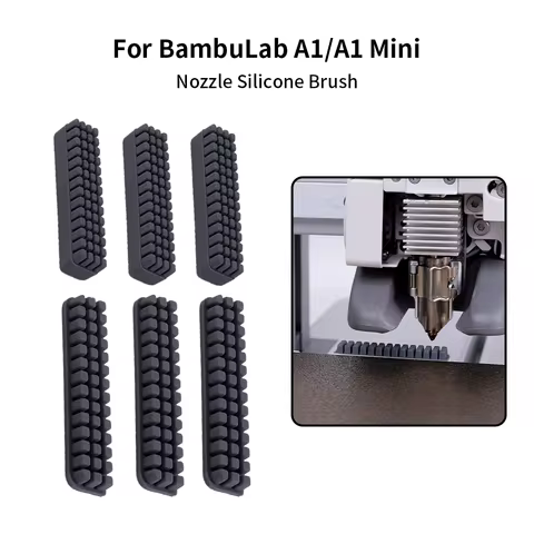 Nozzle Silicone Brush for Bambu Lab A1/A1mini Cleaning Brush Hotbed Mounted Scrubbers Cleaner Tool f