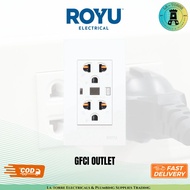 ROYU Wide Series Duplex GFCI Outlet Set