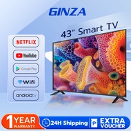 GINZA  43 inch Smart TV android TV FHD LED TV Android TV Flat Screen Smart TV YOUTUBE ON SALE with TV Bracket