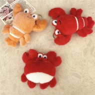 12CM Cute Plush Cartoon Lobster Couple Doll Crab Doll School Bag Key Pendant Bag Pendant ins