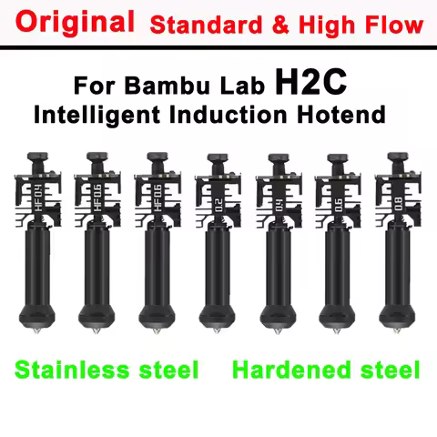 Standard Flow & High Flow Smart Induction Hotend Official Original Bambu Lab H2C Hotend 0.2/0.4/0.6/