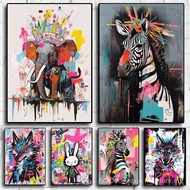 G2VH Classic Abstract Wall Art Graffiti Lion Elephant Anime Sketch HD Canvas Print Poster Home Livin