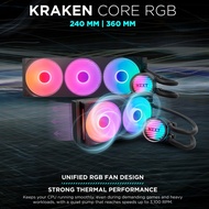 NZXT Kraken Core 240 / 360 RGB AIO CPU Cooler Black