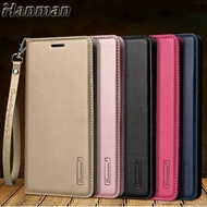 Hanman Card Holder Flip Leather Case with Lanyard Strap For Samsung S22 Ultra 5G S22+ S20 FE/S20+/S20 Ultra Shockproof Cover for Samsung Note 20/Note 20 Ultra