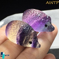 AINTP Quartz Crystal  Carved Rainbow Fluorite