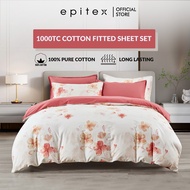 (New Arrival) Epinova 1000TC 100% Pure Cotton Bedsheet Set Without Quilt Cover | Bedsheet Set | Bedd