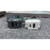 Yizhi Fast Charge EZ CHARGER 24W 30W USB Single Module (Type-C+USB-A) Gray White