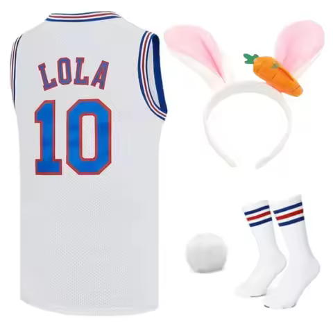 Anime Space Jam #10 LOLA Rabbits Cosplay Movie Tune Squad Bunny Basketball Jersey Easter Halloween P
