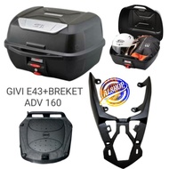 GIVI E 43 E43 NTL BOX PACKAGE AND HONDA ADV 160 ADV160 CC BOX BREKET