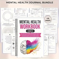 Mental Health Workbook - 6-In-1 Self-Care Journal With Mood Tracker, Emotional Learning Activities, 