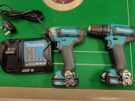 Makita 12v 電鑽 set 連電池/充電器