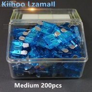 200pcs of Fuse Auto Fuse Motorcycle Fuse Fuse Fuse Medium Small Mini 5A 7.5A 10A 15A 20A 25A 30A 35A