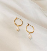 氣質百搭~兩戴式珍珠耳圈