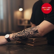 Arm Art Sticker, Waterproof Black Knight Wings Temporary Tattoo for Women and Men