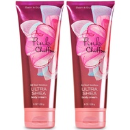 Bath & Body Works PINK CHIFFON Ultra Shea Body Cream 8fl Oz I 226gm Each - SIGNATURE COLLECTION (Bun