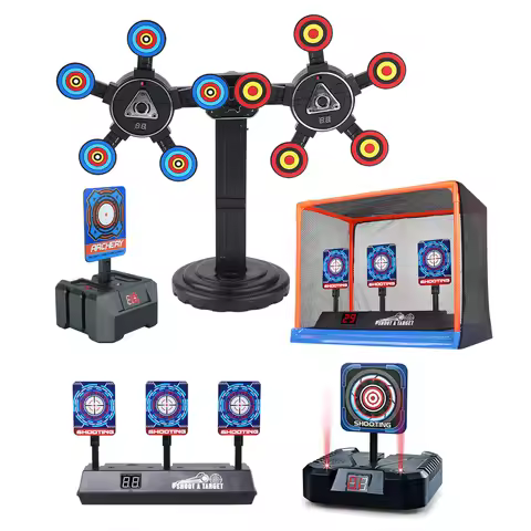 HAutomatic Return Electronic Scoring Target For Nerf Guns AWM Soft Bullet Gun Gel Ball Sprayer Again