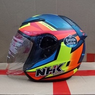 NHK R6 Ryusei Blue Doff Half Face Helmet Size SML XL XXL Helmet Motorcycle Helmet