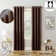 Curtain Zoon B4 (260CM Height) Langsir Berkualiti Tinggi 99% Blackout Curtain (Hook/Ring) High Quali