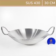 BIMA Wok MW400830 SUS 430 Stainless Steel Wok Frying Pan