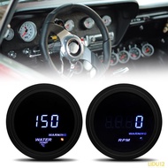 Lidu12 0-9000RPM Tachometer Meter Water Temperature Meter Universal For 12V Car Boats