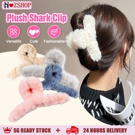 【SG 24H SHIP】Upgraded Elegant Ins Furry Hair Clip Shark Claw Clip, Hair Accessories Autumn Winter Fu