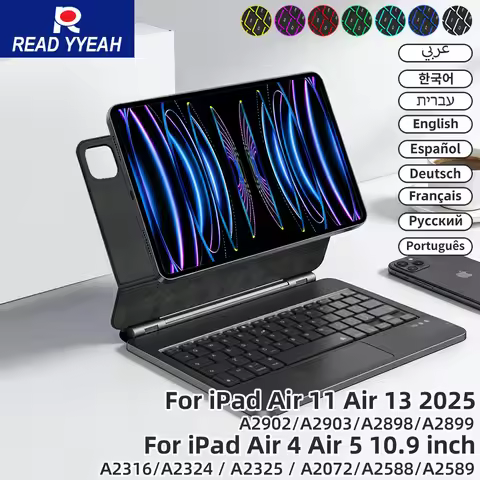 New Magic Keyboard for iPad A16 11th 2025 Magnetic Smart iPad Case for iPad 10th Gen Pro 11 12.9 13 