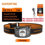 SUPERFIRE Induction Headlamp Type-c Rechargeable Super Bright Waterproof Head Torch For Outdoor Camp