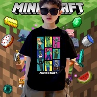 Children's T-Shirt Game 2025 Minecraft Jj & Mikey Maizen Short-Sleeved Printed With oversize Pattern