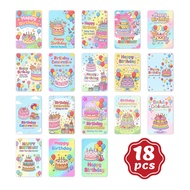 18 Pcs Happy Birthday Greeting Cards For Wishes