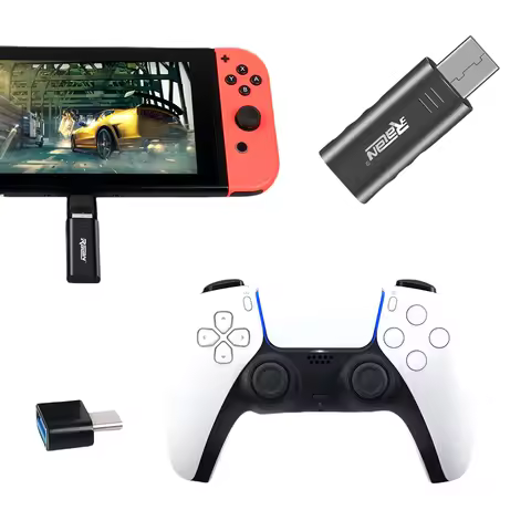 Controller PC Wireless Adapter USB Receiver Bluetooth-Compatible 5.3 Controller Adapter Wireless Ada
