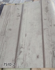 Wallpaper Dinding Kayu Stripe Garis Putih Grey Vintage Tbk