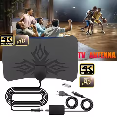 8K Digital TV Antenna For Football 5000Miles Free Programs LIVE HDTV Indoor Digital Amplified TV Ant