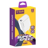Travel Charger V-GeN VTC1-42 20W Fast Charging QC3.0 PD Type C Super Speed