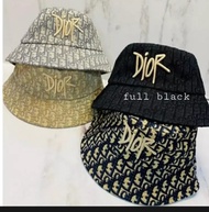 PROMO MURAH !!! BISA COD -Topi Dior Kanvas Bucket Import - Cream -SEDIA JUGA - bucket hat pria/bucke