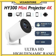 HY300 Wireless Pro Wifi Bluetooth Cinema Android Mini Led Projektor Kecil projektor 4K Android Mini 