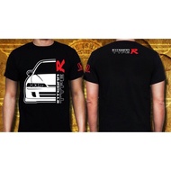 Honda Integra Type R DC2 Oren Sport Cotton DTF Front  Printing Black T-Shirt XS-3XL Free Sticker
