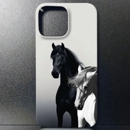 casing realme c15 realme 12x 5g casing Black White Horse Suitable for Realme Realme Neo7Turbo Phone 