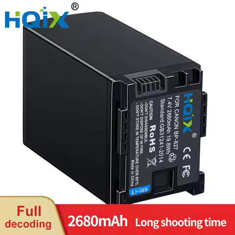 HQIX for Canon S200 XA10 11 S100 100 S20 S21 HF10 M300 M32 M400 M31 M200 Camera BP-827 Charger Batte