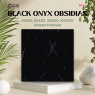 COVE GRANITE BLACK ONYX OBSIDIAN 60X60 / GRANIT LANTAI 80X80 60x120