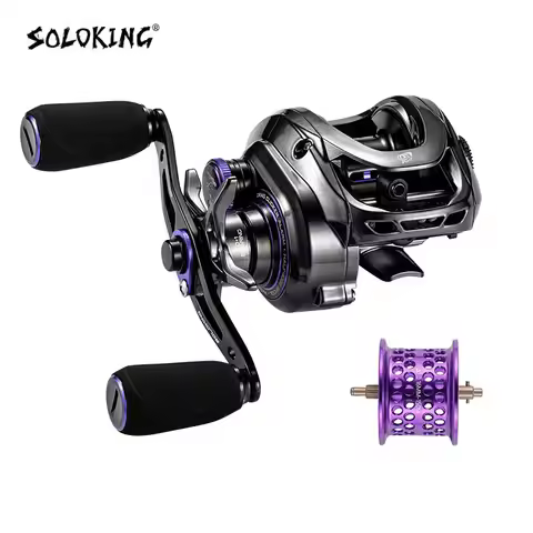 SOLOKING GKA200 Pro Baitcasting Reel Fishing Reels7.1/8.1 Gear 9KG Drag Power 6+1 BB Drag Clicker So