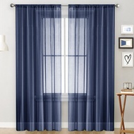JACIRCLE Solid Color Curtains Thin Window Screen Curtains Bedroom Living Room Sunshade Curtains Tira