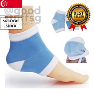 [SG FREE 🚚] Moisturizing Gel Heel Socks / Silicone Gel Liners Foot Heel Socks / Soft Cotton Toeless Spa Socks