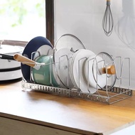 Tidy-up Adjustable Rack Multifunctional Stainless Steel Rack Pot Lid Dish Plate Storage Telescopic P